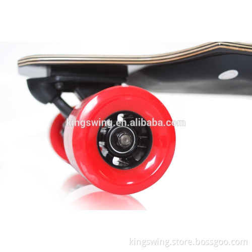 Canada maple Electric Longboard Skateboard PU tyre kick Scooter with Wireness Controller
